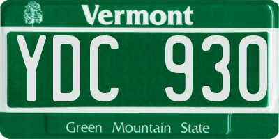 VT license plate YDC930