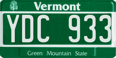 VT license plate YDC933