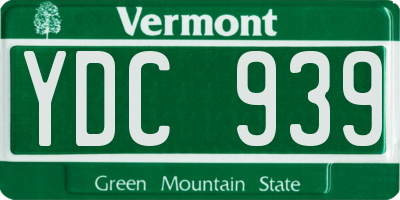 VT license plate YDC939