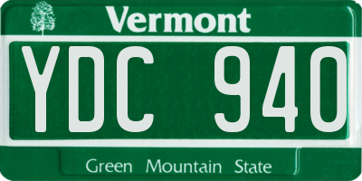 VT license plate YDC940