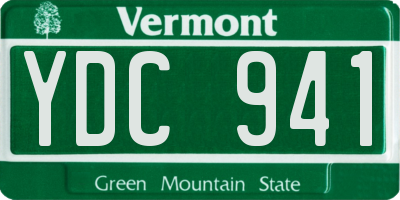 VT license plate YDC941