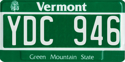 VT license plate YDC946