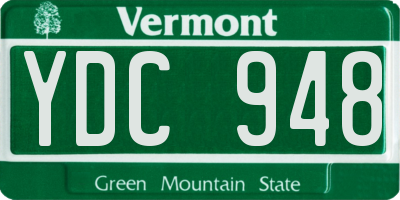 VT license plate YDC948