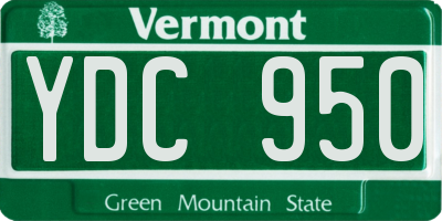 VT license plate YDC950