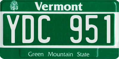 VT license plate YDC951