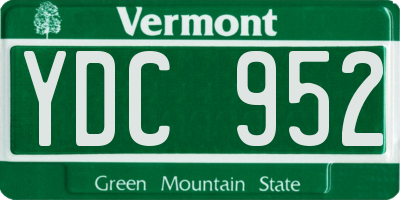 VT license plate YDC952