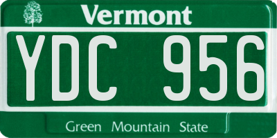VT license plate YDC956