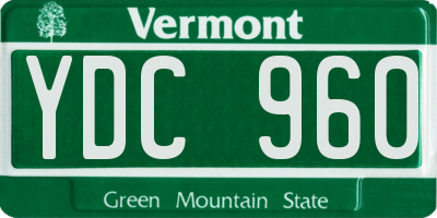 VT license plate YDC960