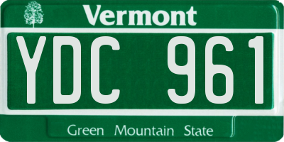 VT license plate YDC961