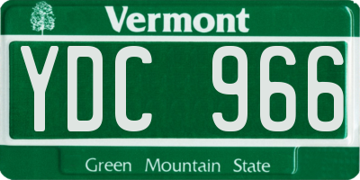 VT license plate YDC966