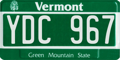 VT license plate YDC967