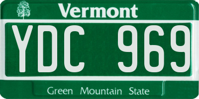 VT license plate YDC969