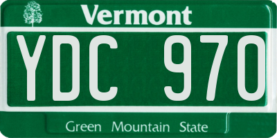 VT license plate YDC970