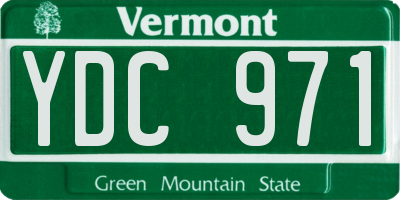 VT license plate YDC971
