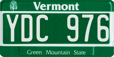 VT license plate YDC976