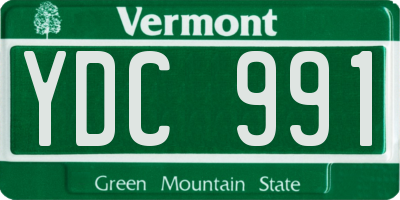 VT license plate YDC991