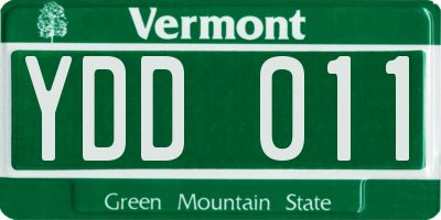 VT license plate YDD011