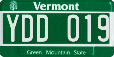 VT license plate YDD019