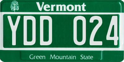 VT license plate YDD024