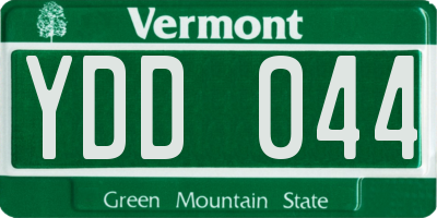 VT license plate YDD044