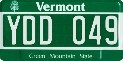 VT license plate YDD049
