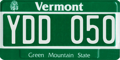 VT license plate YDD050
