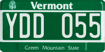 VT license plate YDD055