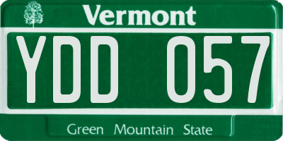 VT license plate YDD057