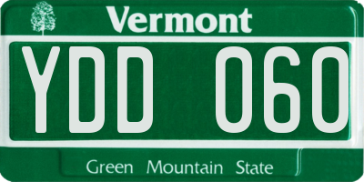 VT license plate YDD060