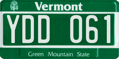 VT license plate YDD061