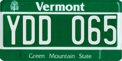 VT license plate YDD065