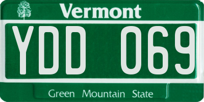VT license plate YDD069
