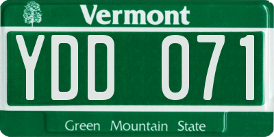 VT license plate YDD071