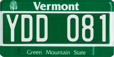 VT license plate YDD081