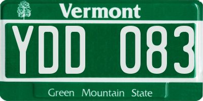 VT license plate YDD083