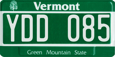 VT license plate YDD085