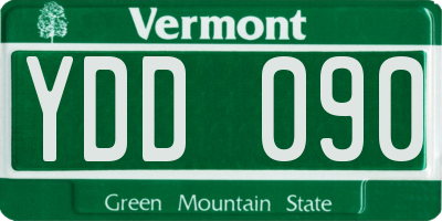 VT license plate YDD090