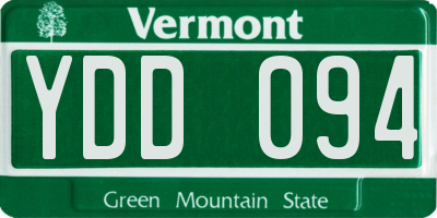 VT license plate YDD094
