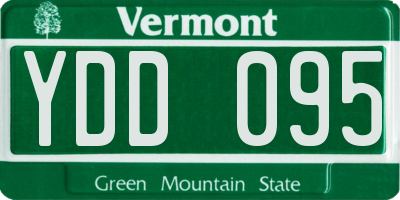 VT license plate YDD095
