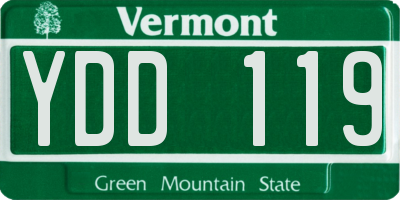 VT license plate YDD119
