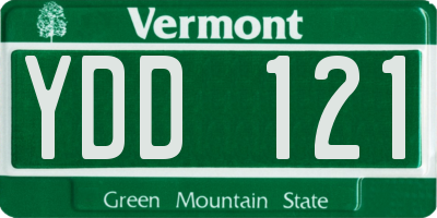 VT license plate YDD121