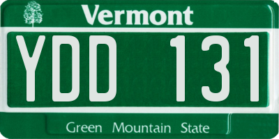 VT license plate YDD131
