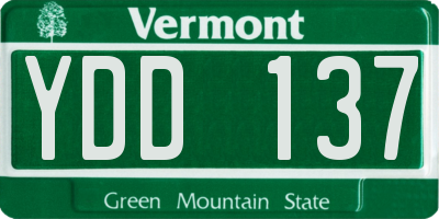 VT license plate YDD137