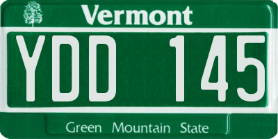 VT license plate YDD145