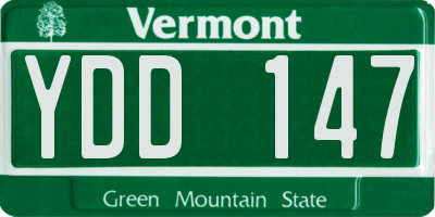 VT license plate YDD147