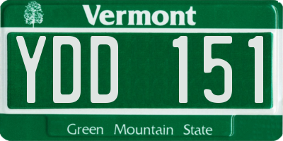 VT license plate YDD151