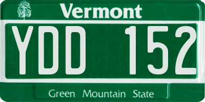 VT license plate YDD152