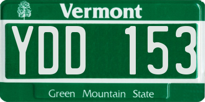 VT license plate YDD153