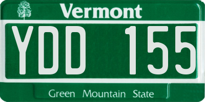 VT license plate YDD155