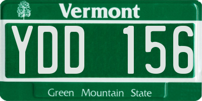 VT license plate YDD156